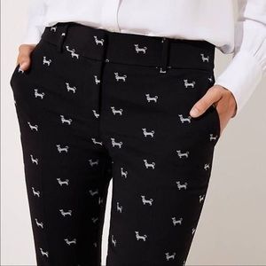 LOFT Marisa dachshund print pants